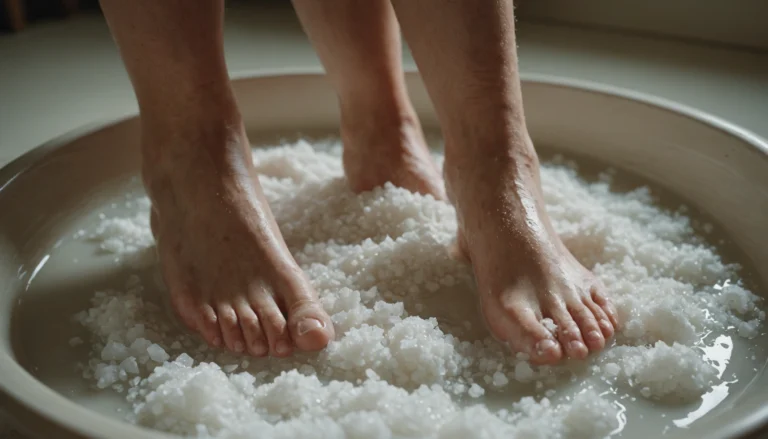 bain de pieds au bicarbonate