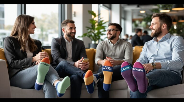 Les chaussettes antidérapantes personnalisables : l'accessoire bien-être indispensable pour vos collaborateurs
