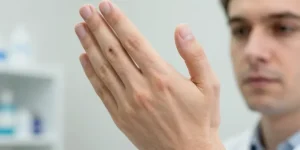 grain de beauté sur la main